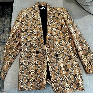 Anine Bing Animal Print Blazer
